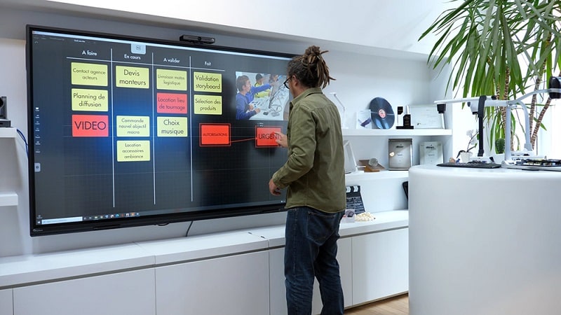 Créer une salle de réunion high tech avec un écran interactif