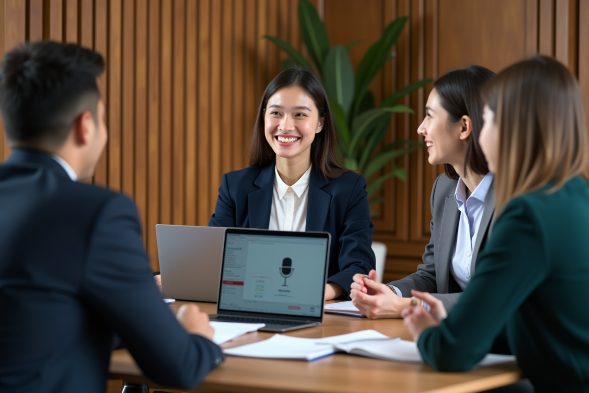 Jeune femme utilisant un ordinateur portable lors d
